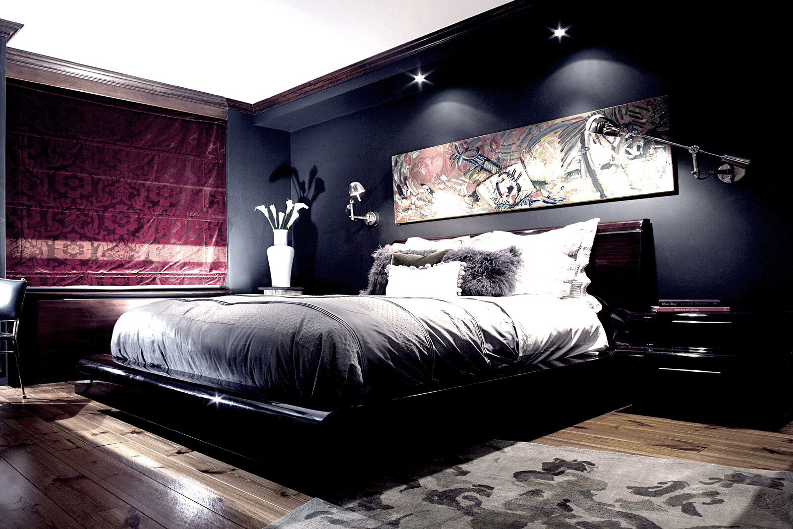 Elegant and Dramatic Bedroom Remodel