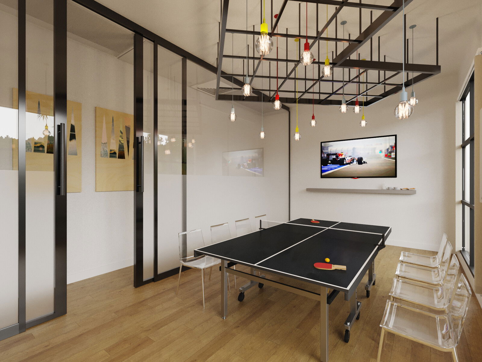 Bright Modern Open Space Office Interior Design