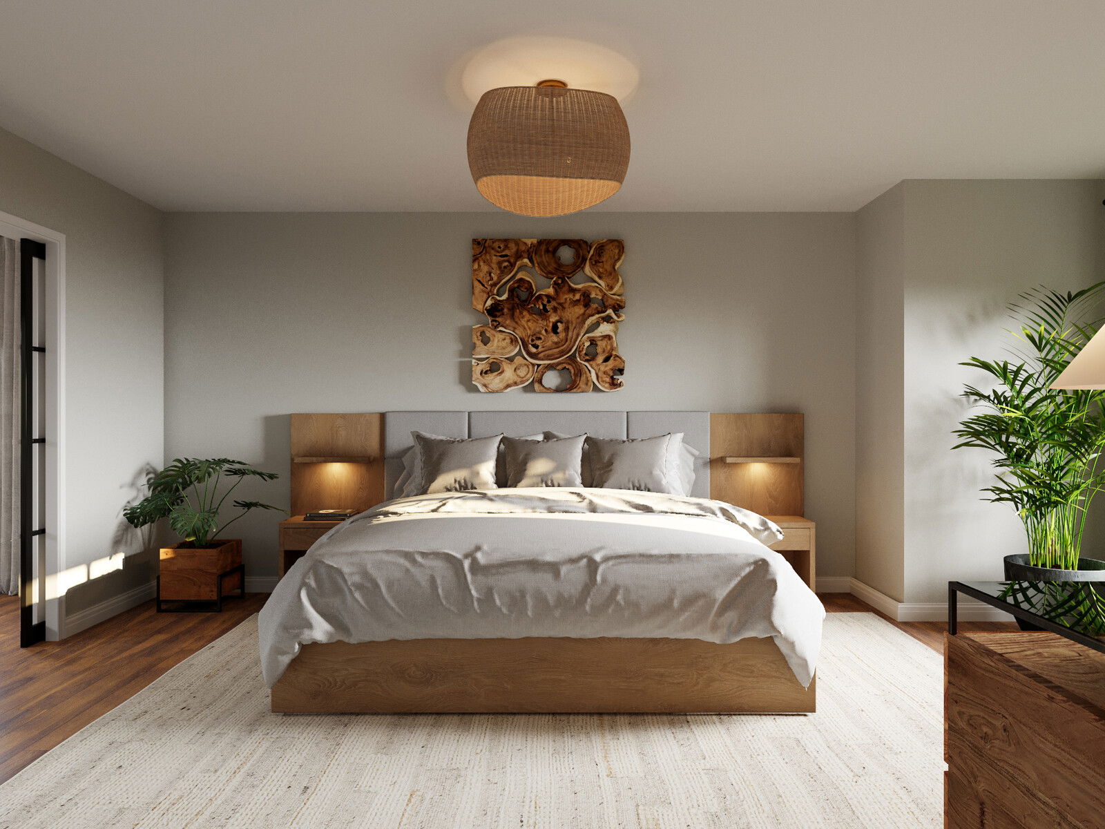 Solid Wood Accents Home Design & Girly Bedroom Rendering thumb