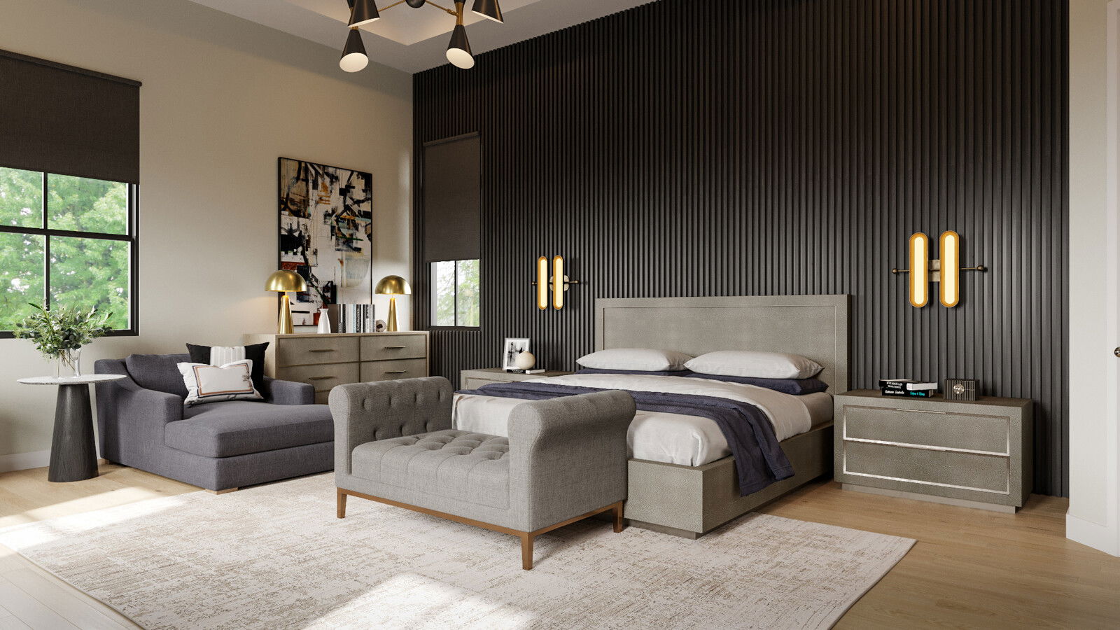 Chic Modern Master Bedroom Interior Decor