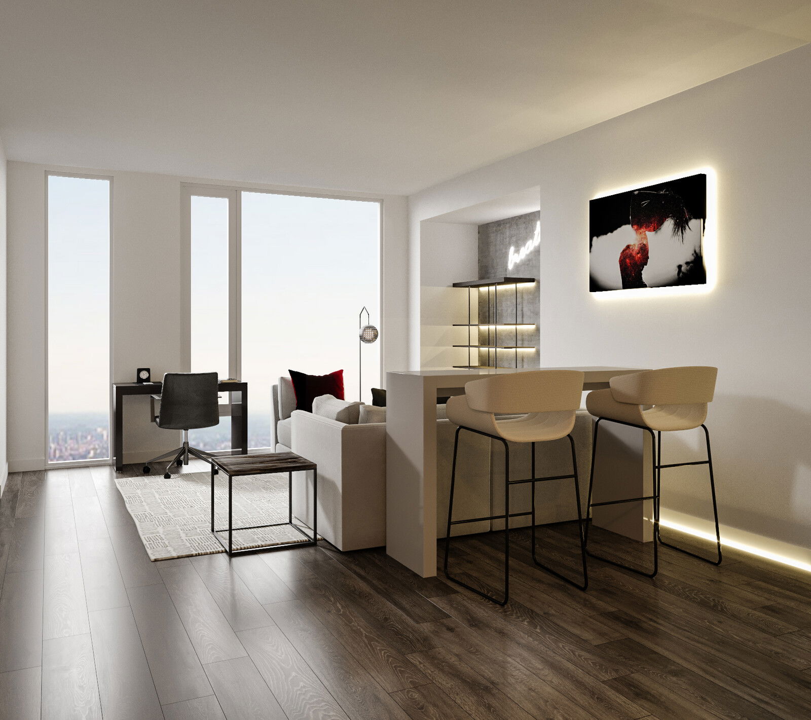Modelo 3D Sala-Comedor del Diseñador en Línea 2