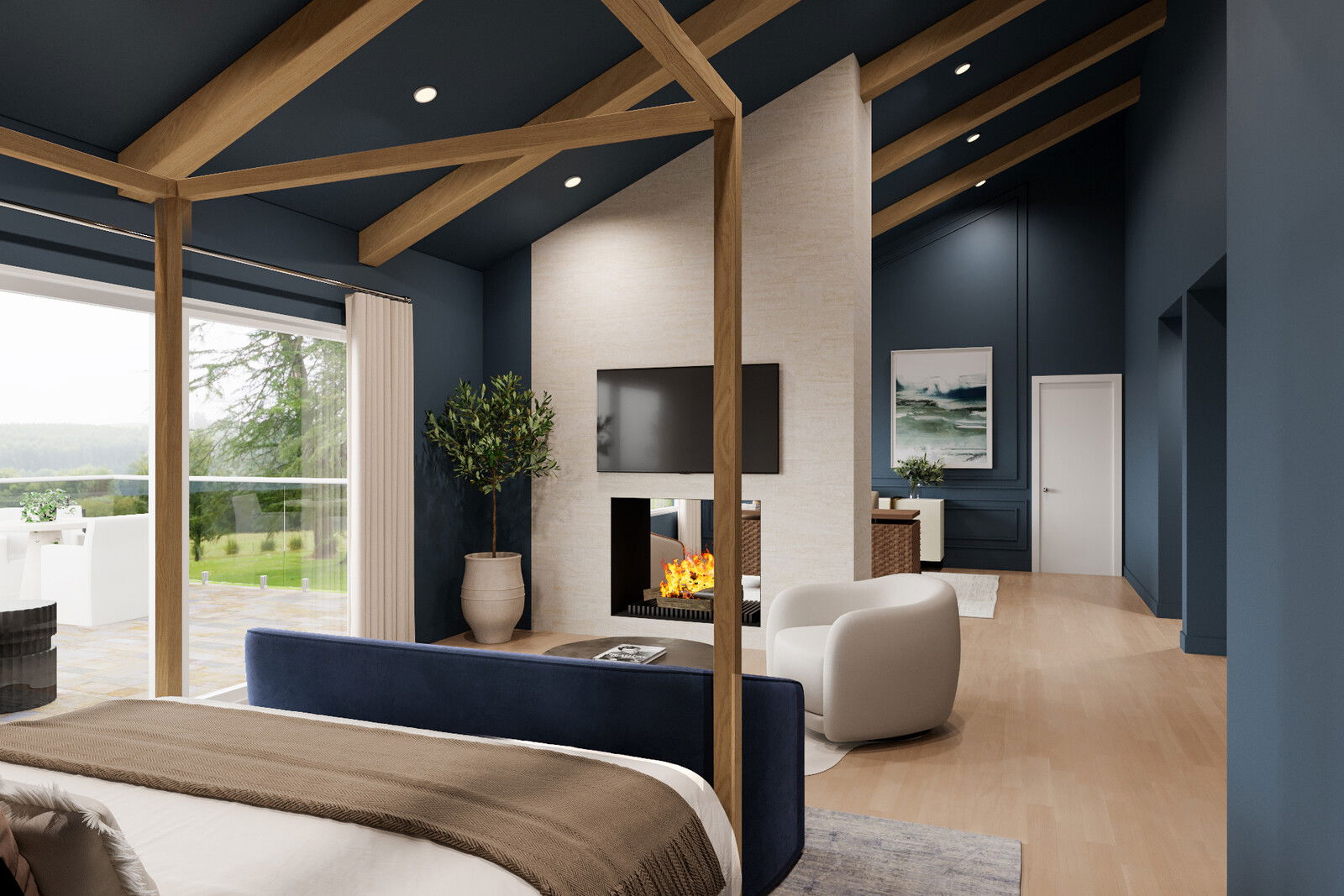 Online Designer Bedroom 3D Model 4