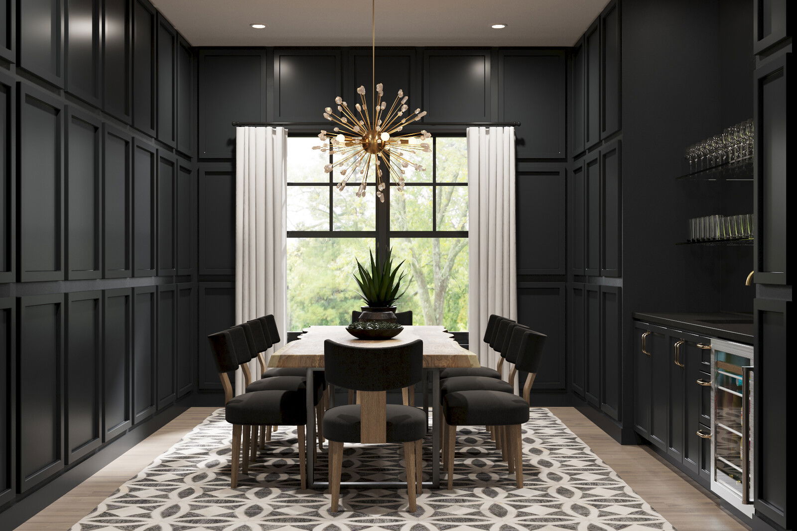 Bold Masculine Dining Room Design