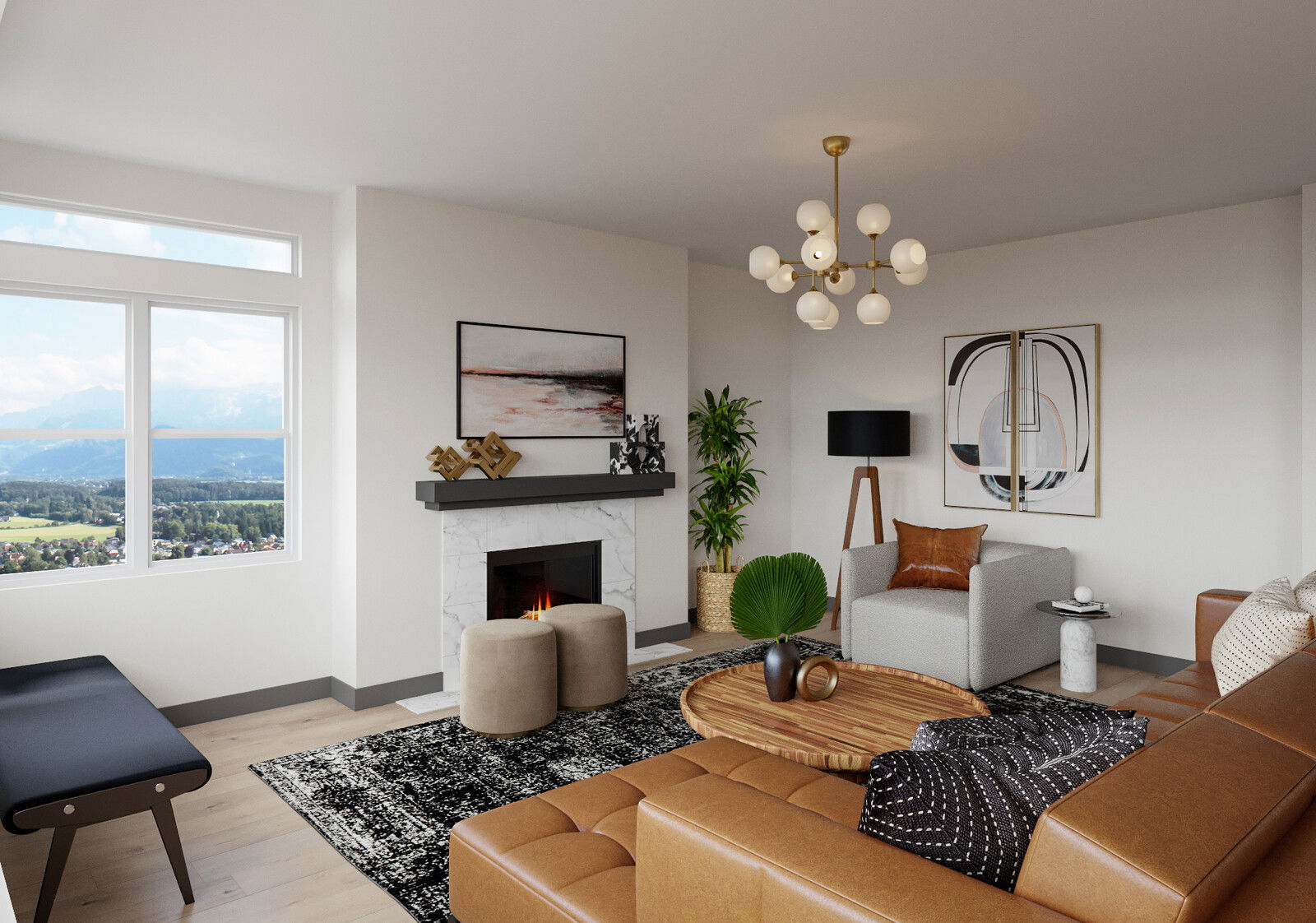 Online Designer Combined Living/Dining 3D Model 2