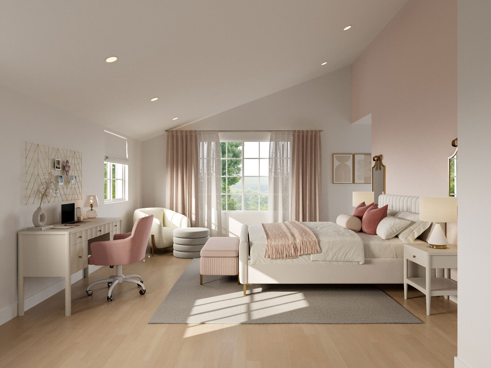 Online Designer Bedroom 3D Model 3