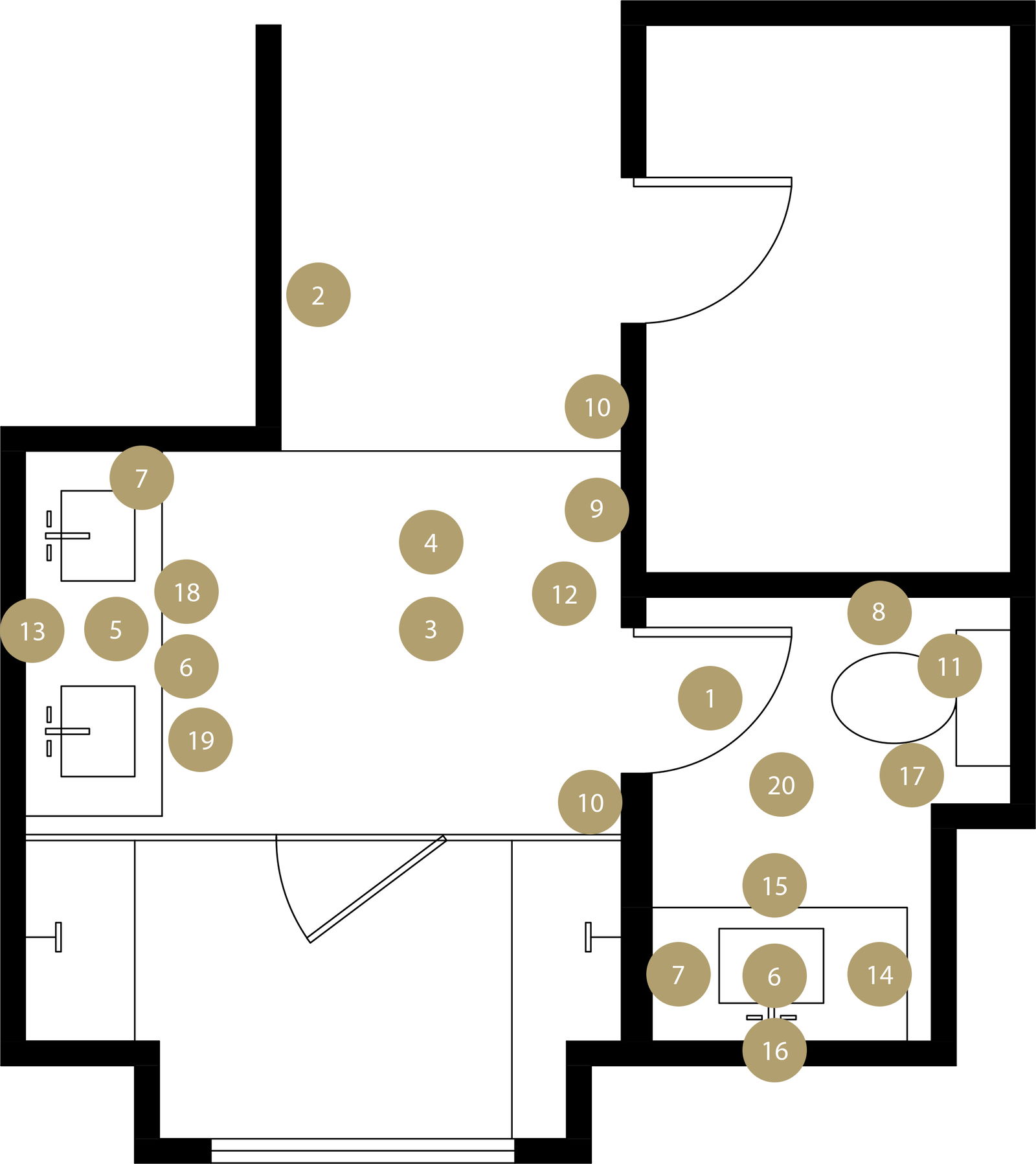 Online Designer Bathroom Floorplan