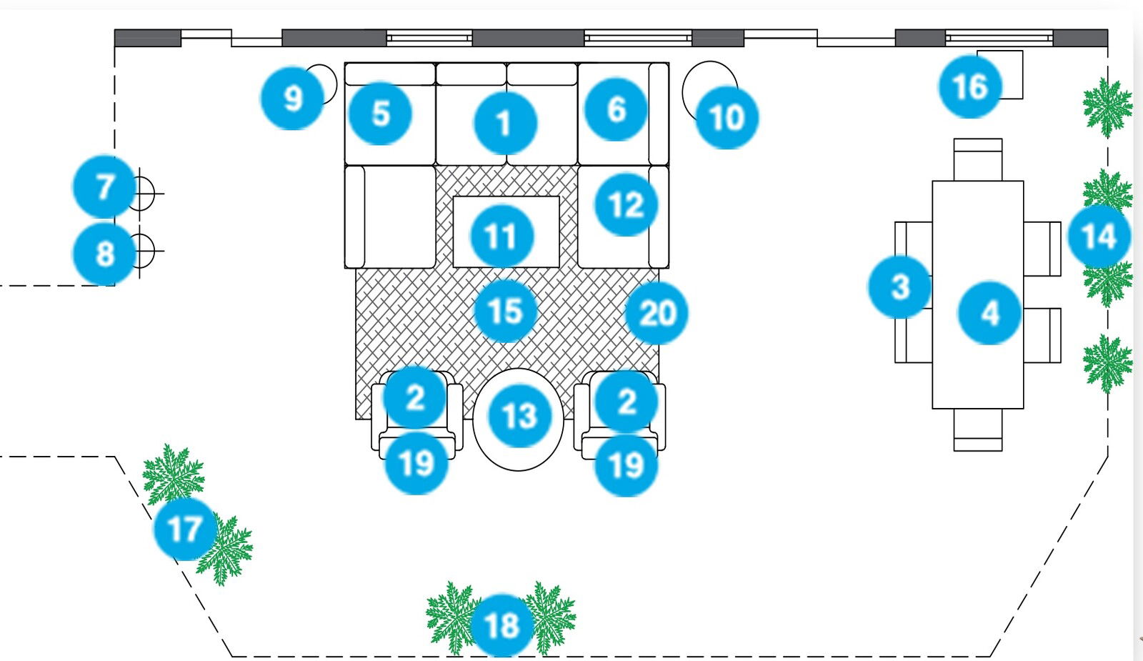 Online Designer Patio Floorplan