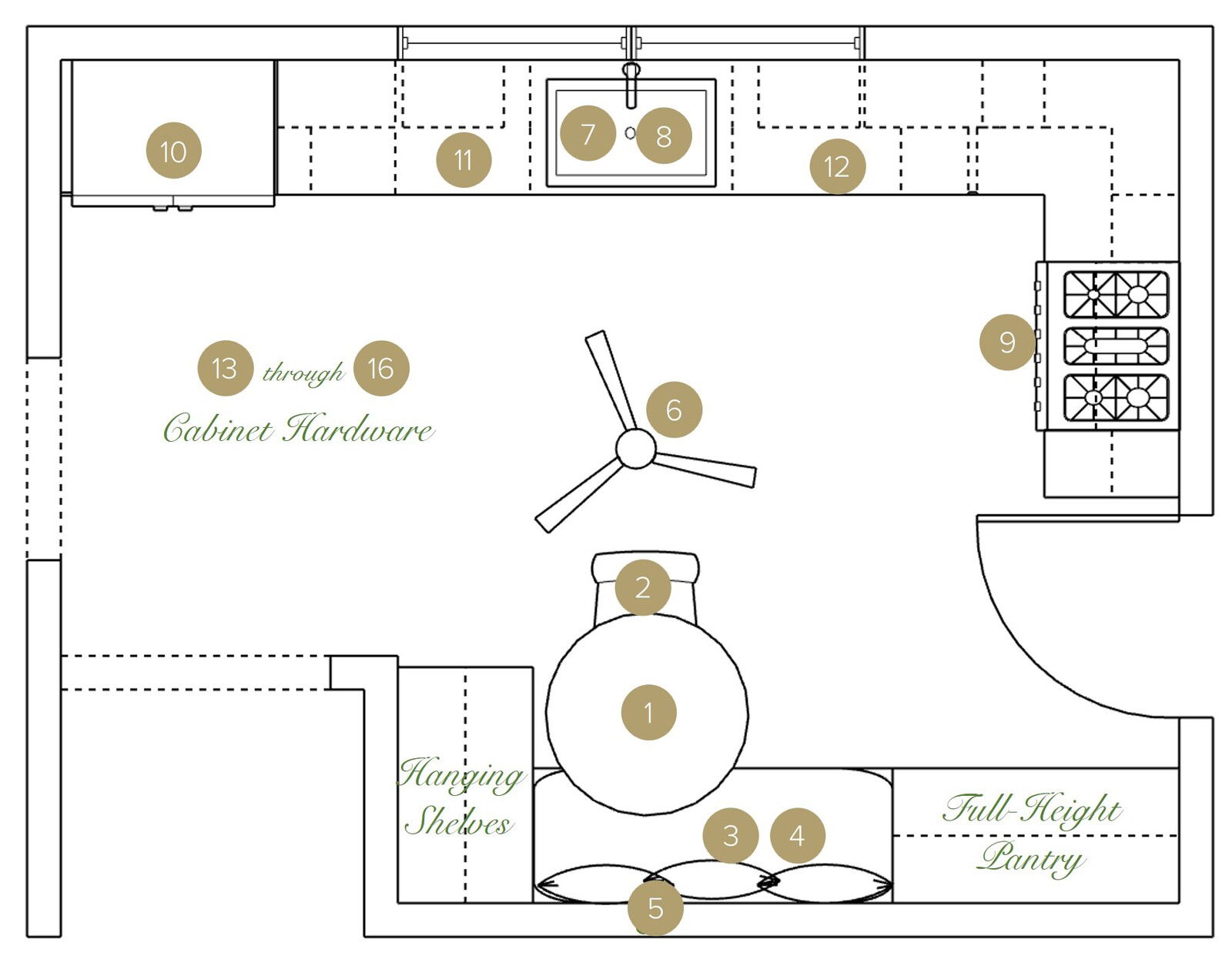 Online Designer Kitchen Floorplan
