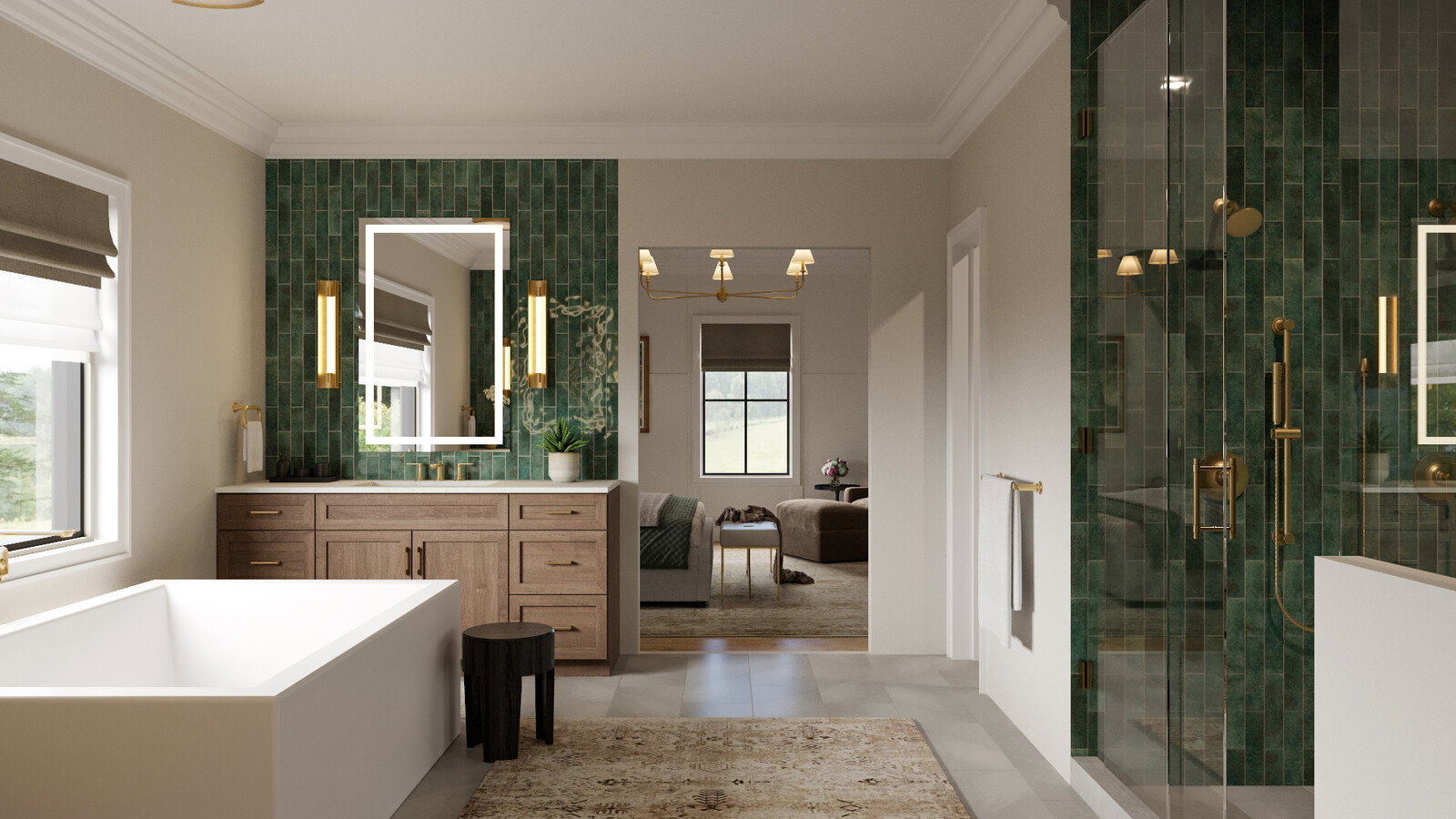 Online Designer Bathroom 3D Model 3