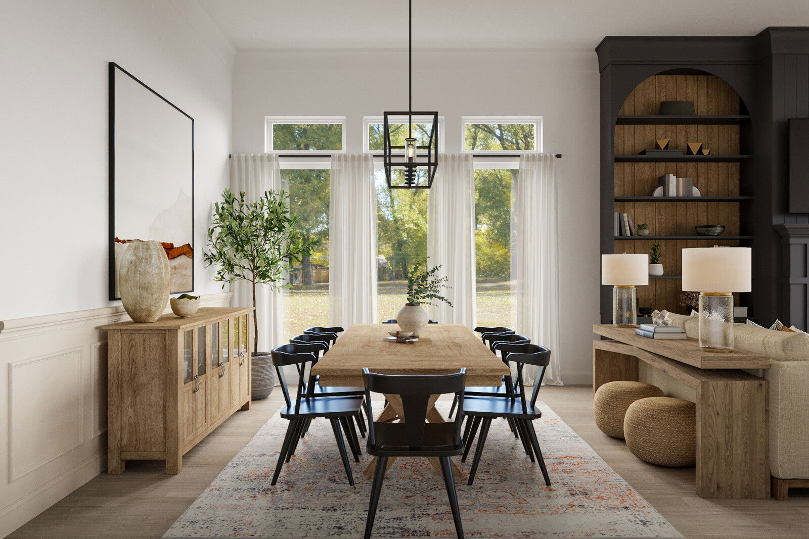 Online Designer Combined Living/Dining 3D Model 7