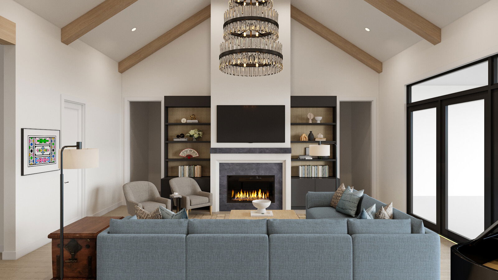 Online Designer Combined Living/Dining 3D Model 2