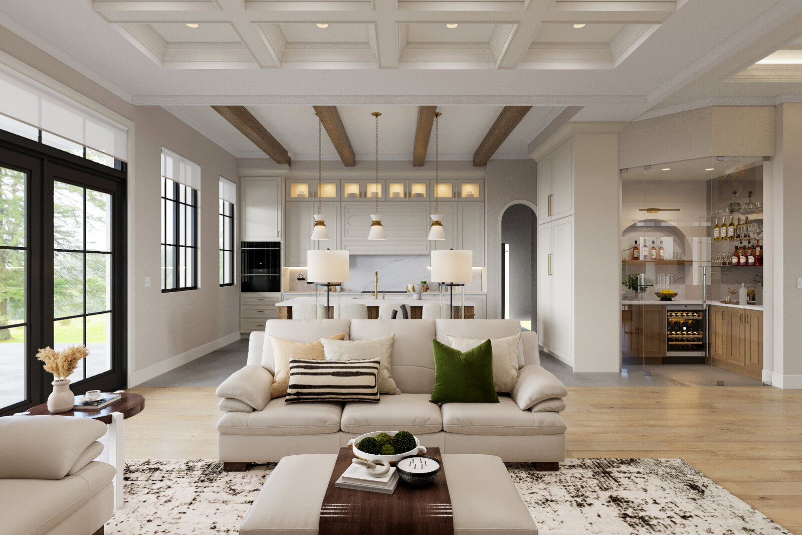 Online Designer Combined Living/Dining 3D Model 2