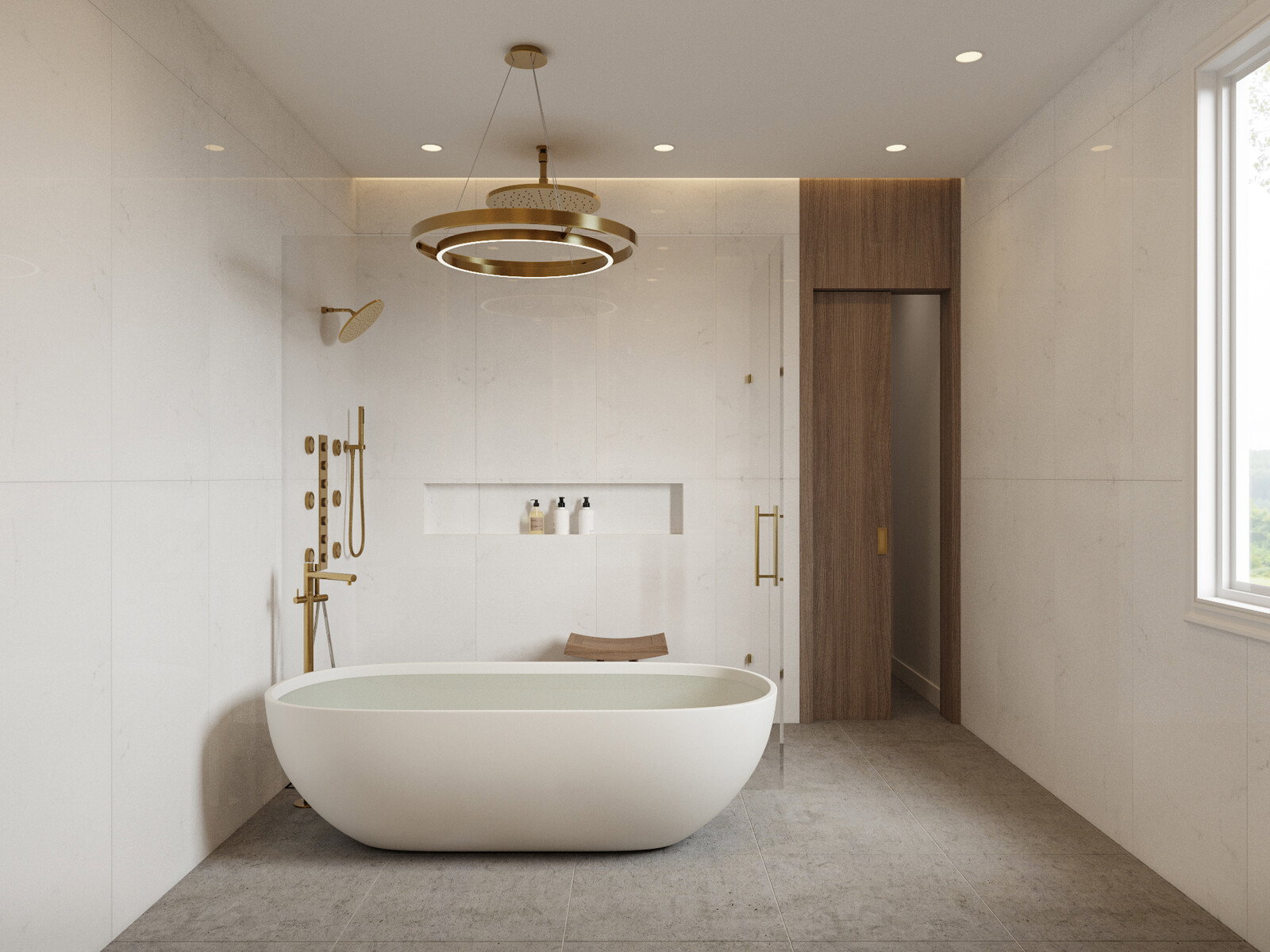 Miniatura de renderizado de renovación de diseño interior lujoso