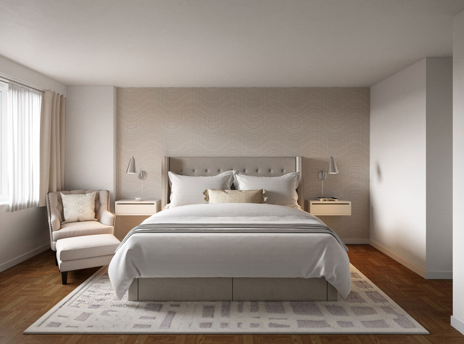 Online Designer Bedroom 3D Model 1