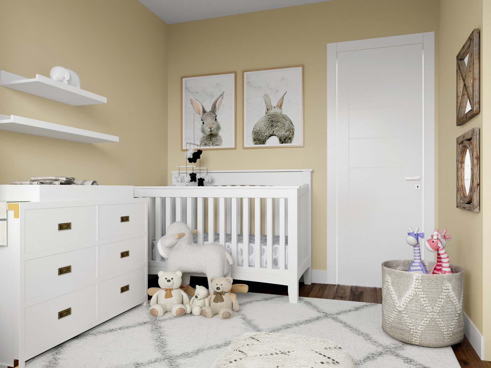 Diseño de habitación de guardería asequible 4