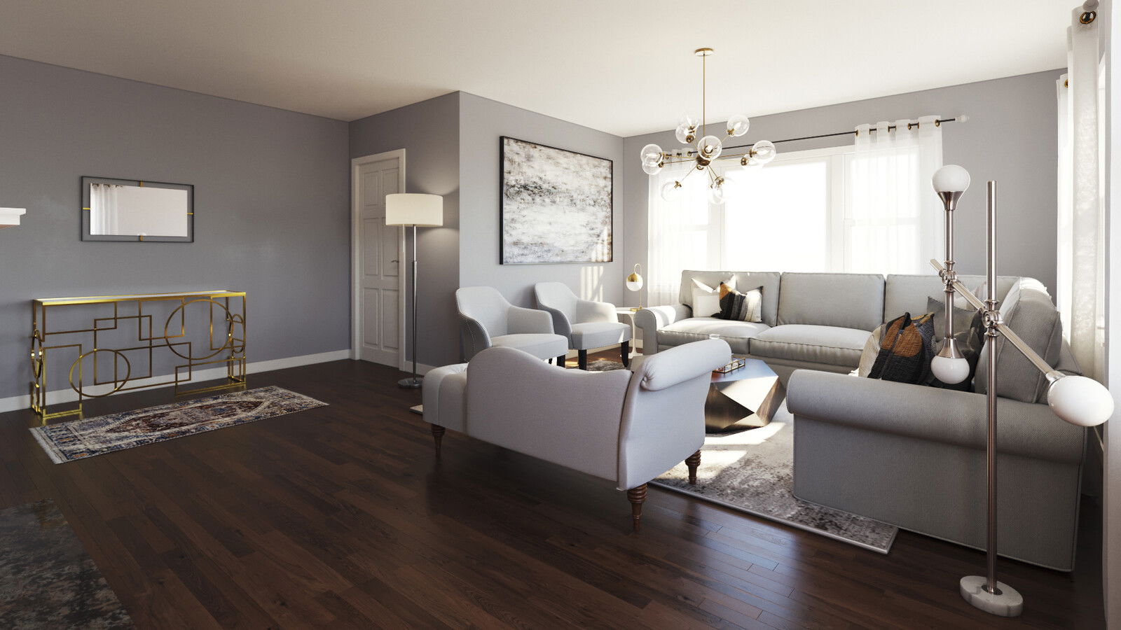 Online Designer Living Room 3D Model 3