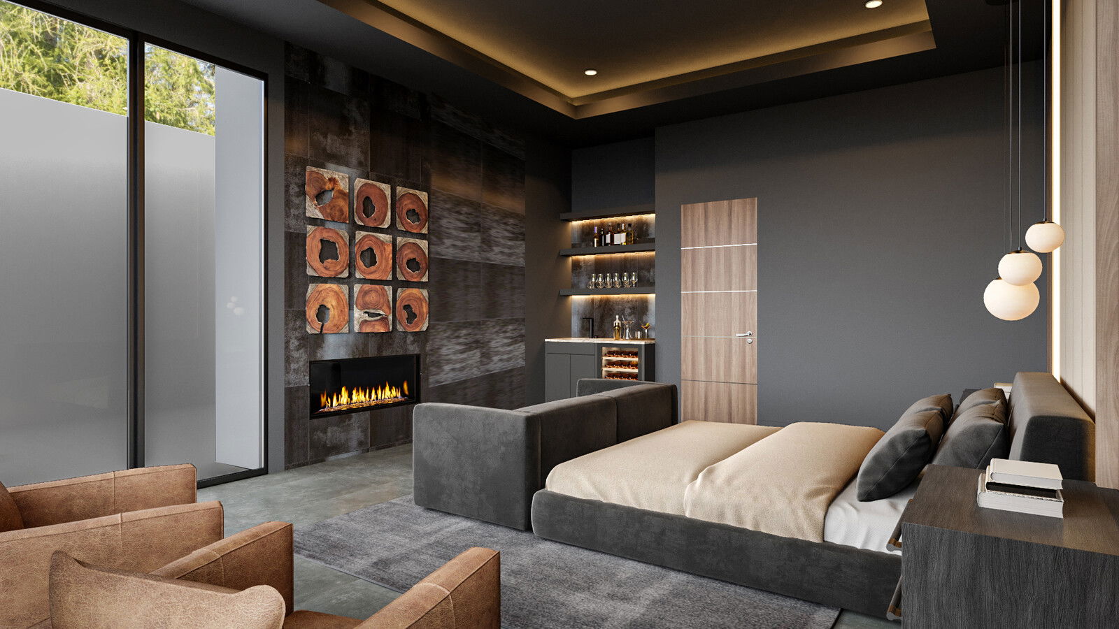 Online Designer Bedroom 3D Model 3