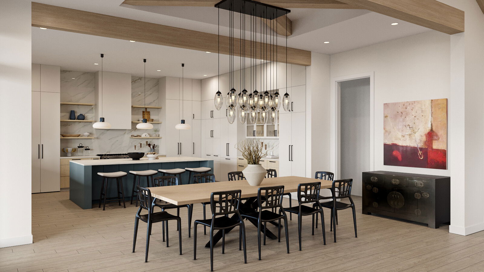 Online Designer Combined Living/Dining 3D Model 3