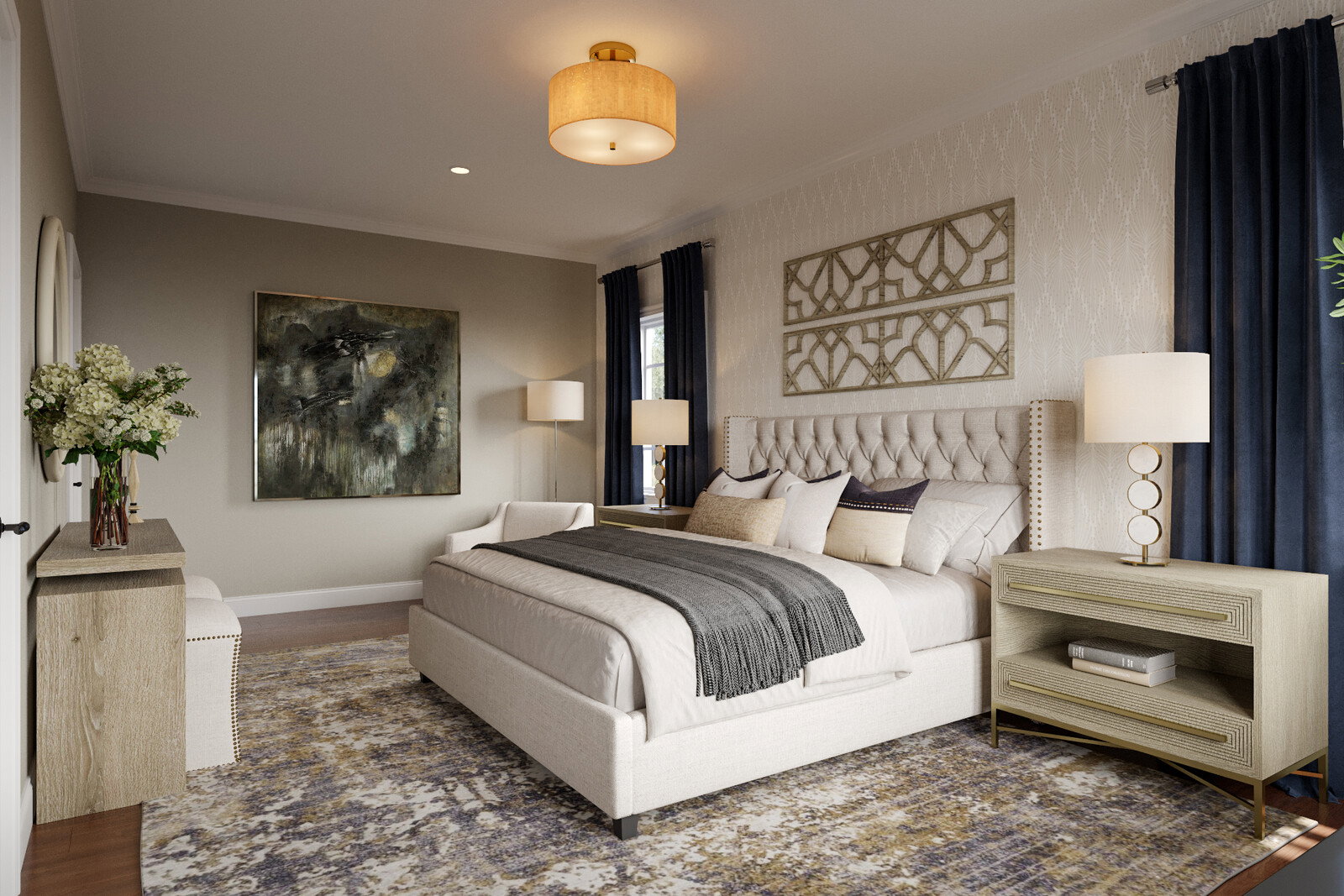 Online Designer Bedroom 3D Model 3