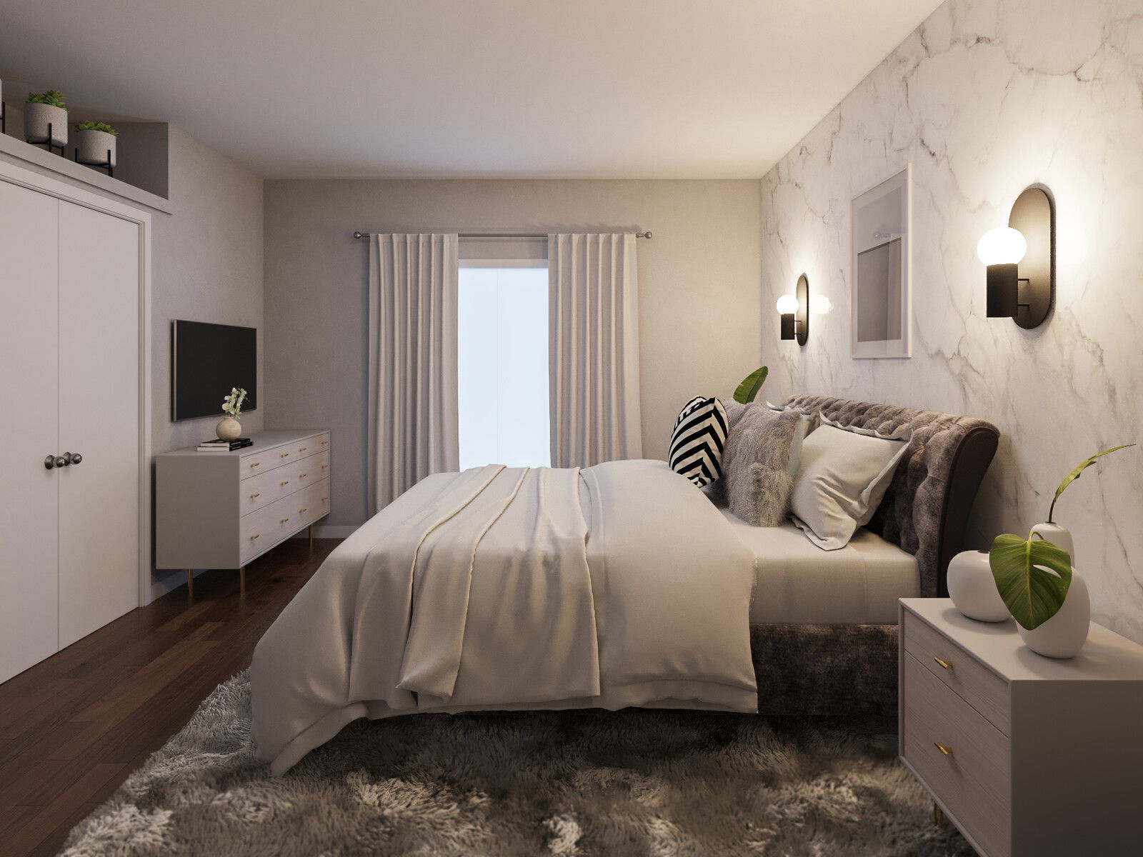 Modelo 3D de Dormitorio del Diseñador en Línea 2