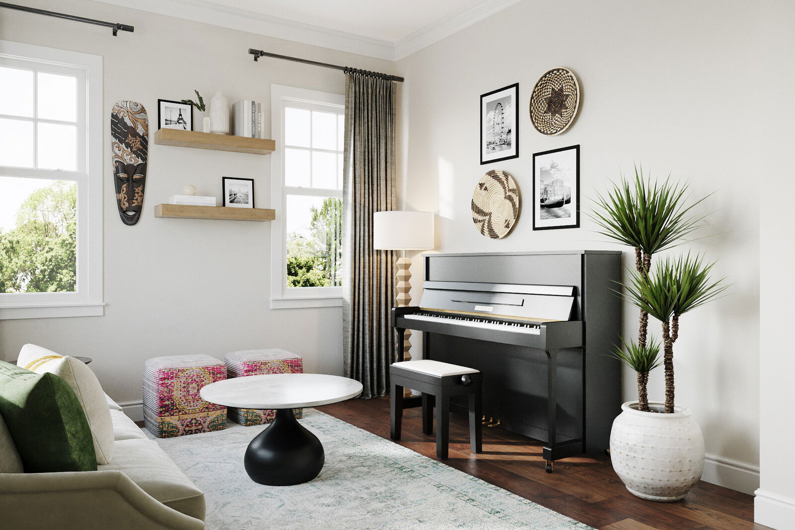 Online Designer Living Room 3D Model 3