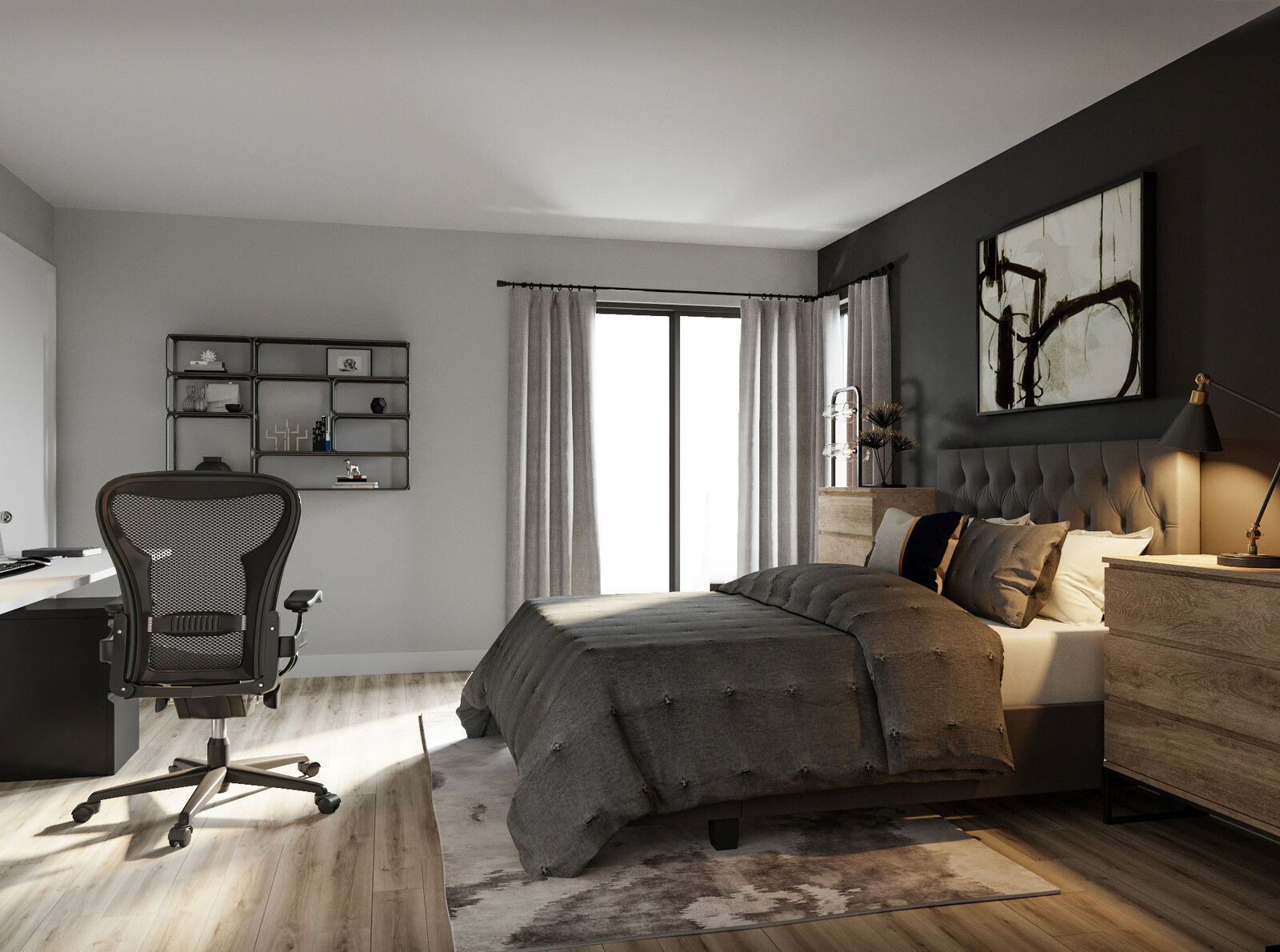 Online Designer Bedroom 3D Model 2