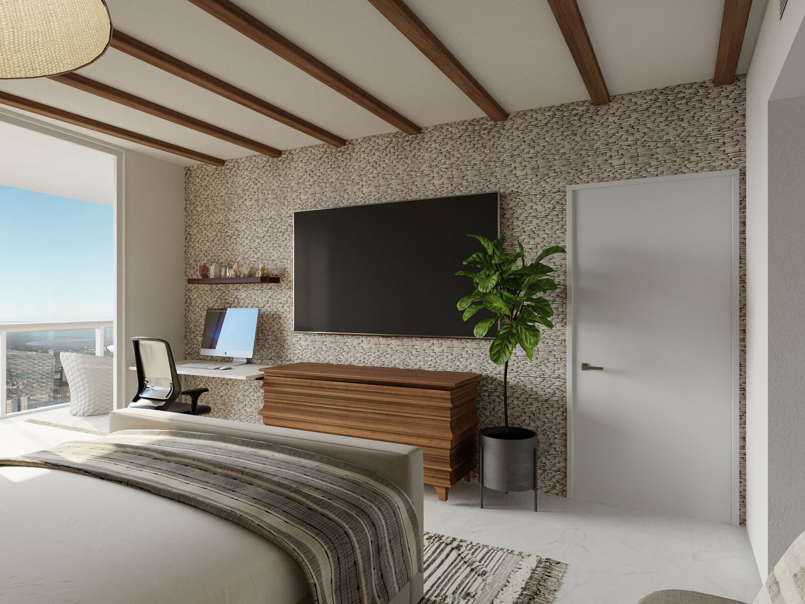 Online Designer Bedroom 3D Model 3