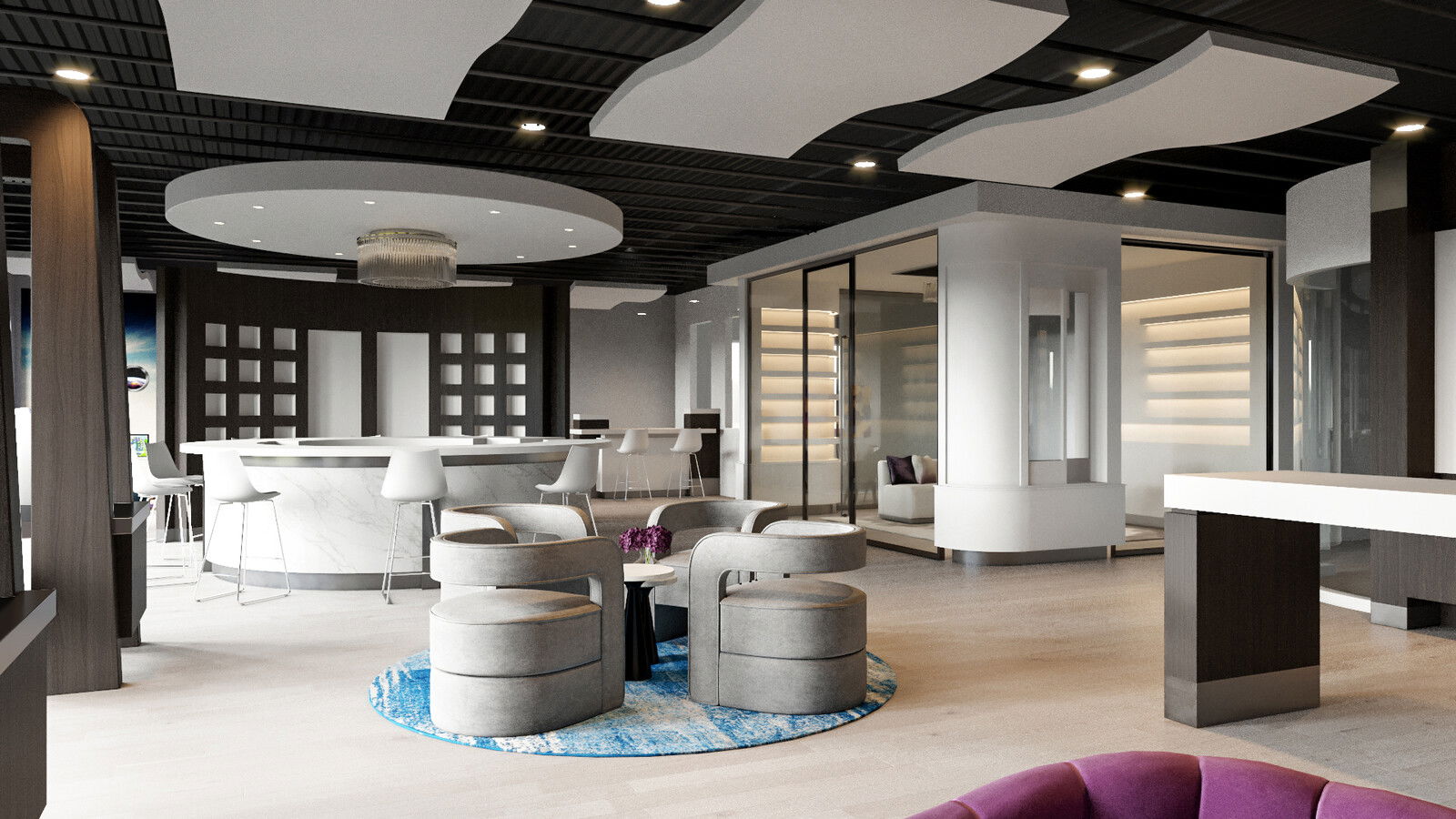 Glam Business Space Decor Colorful Chic & Glam Business Space Decor