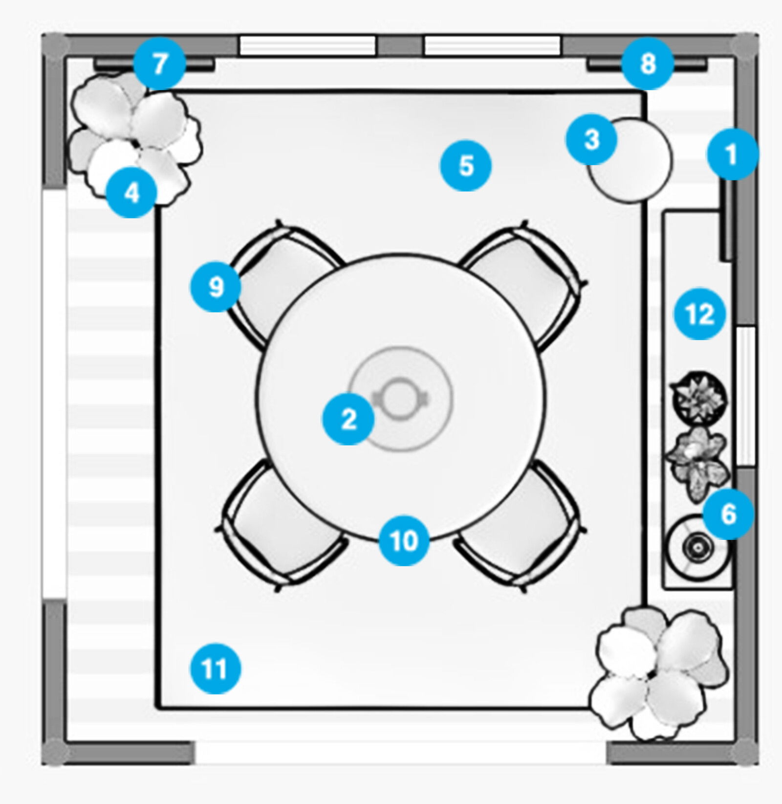 Plano del Dormitorio del Diseñador en Línea