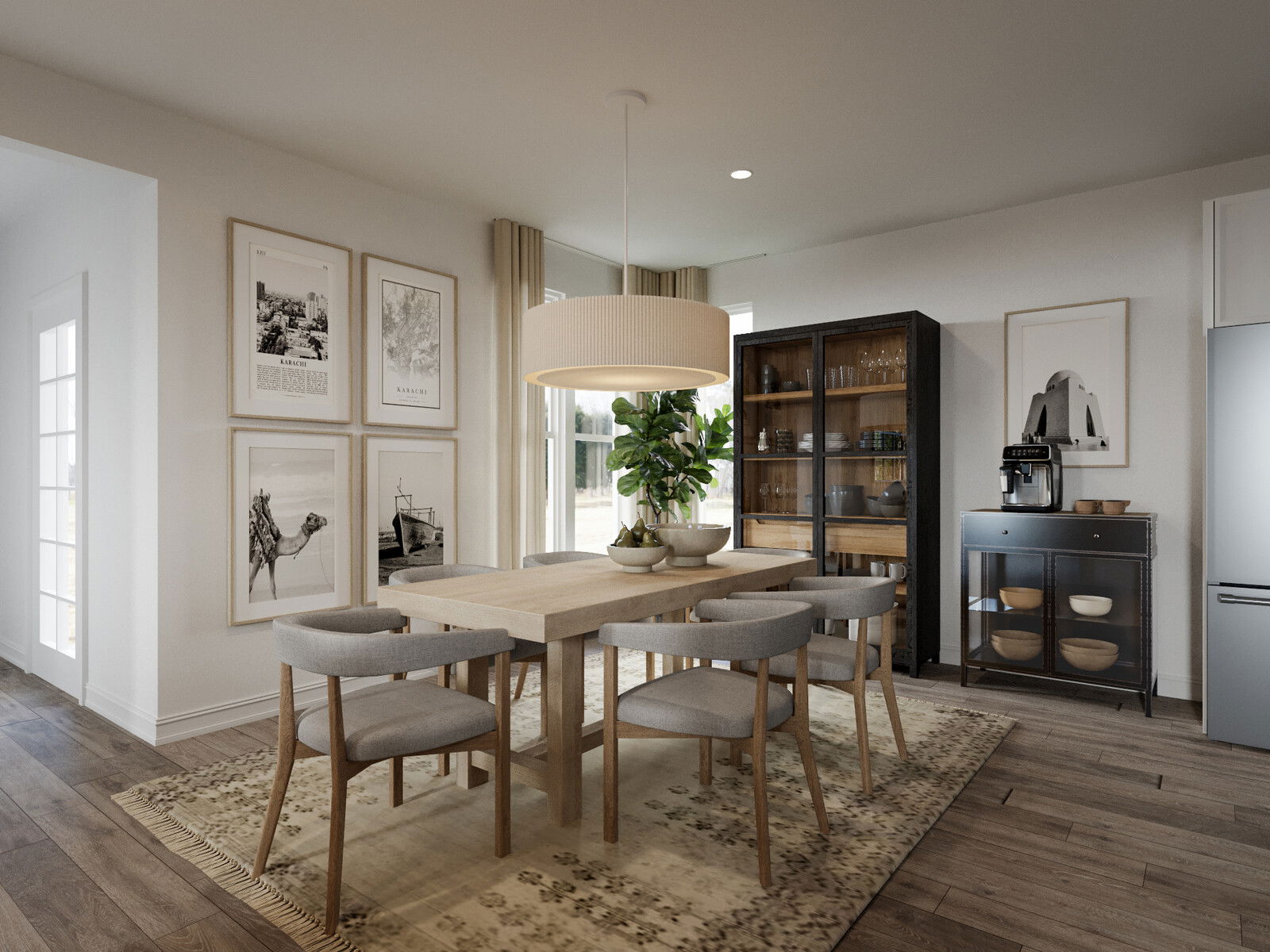 Online Designer Combined Living/Dining 3D Model 2