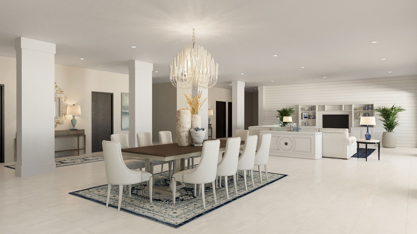 Online Designer Combined Living/Dining 3D Model 1