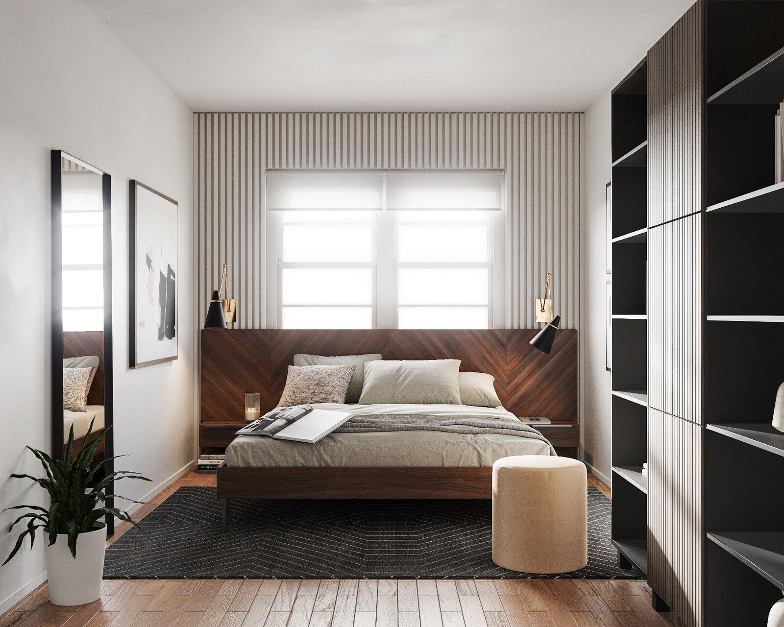 Online Designer Bedroom 3D Model 2