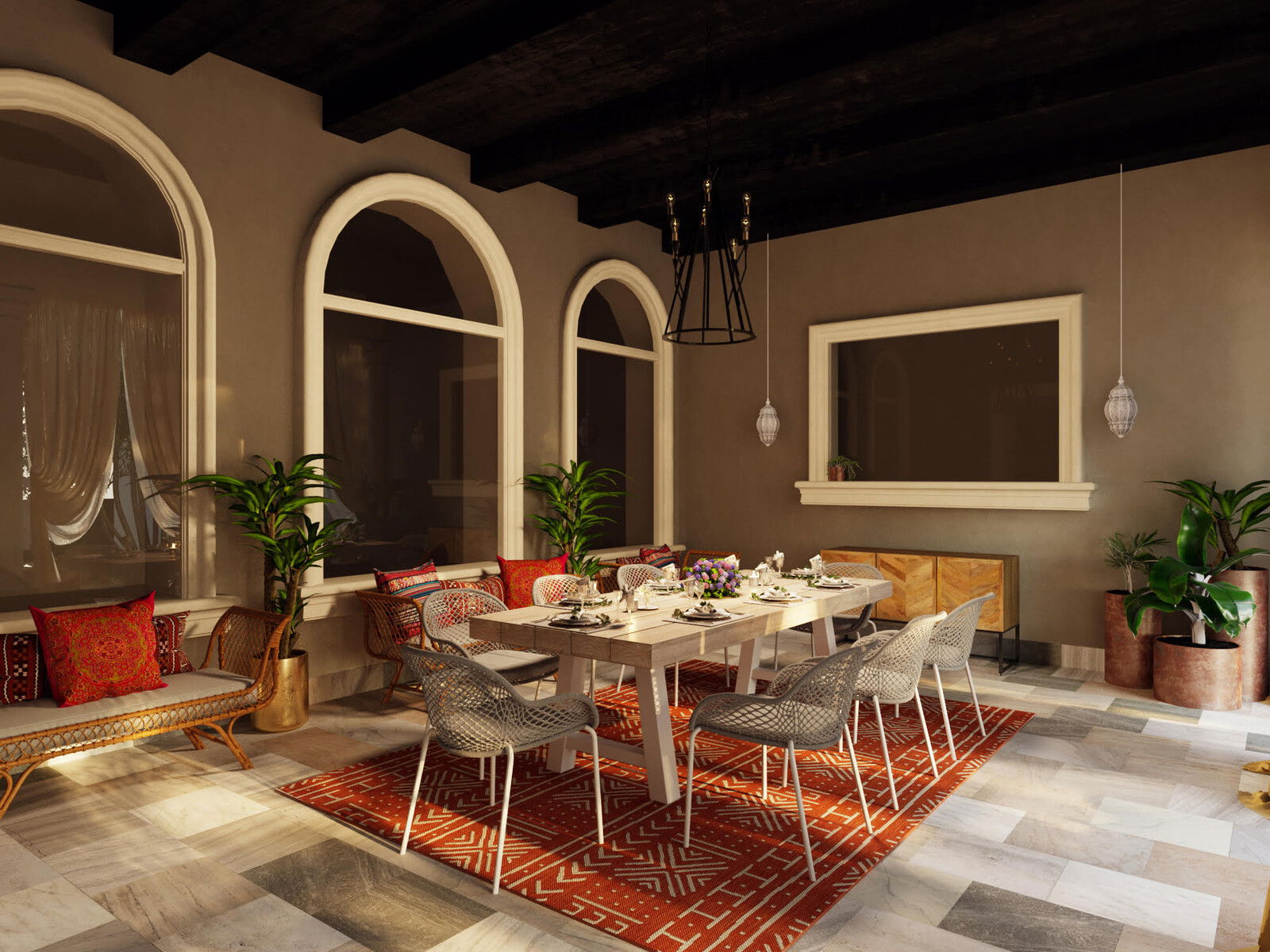 Bohemian Style Design Patio - Morocco inspired