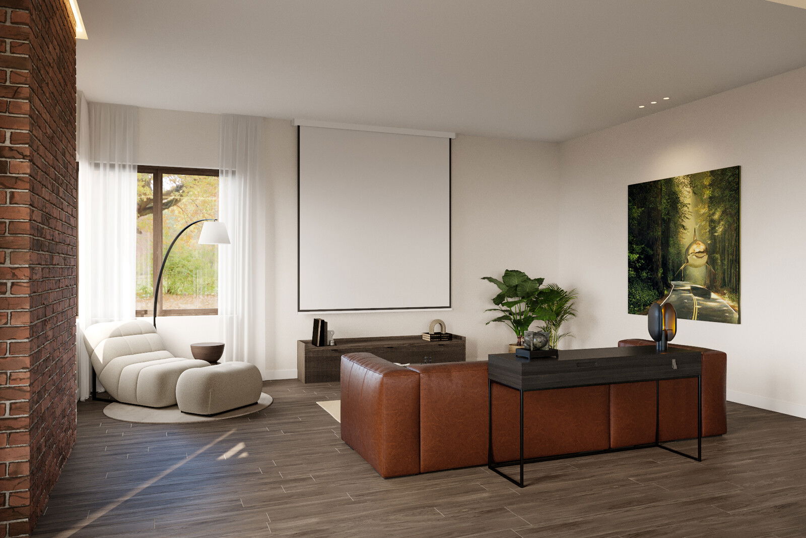 Online Designer Combined Living/Dining 3D Model 2