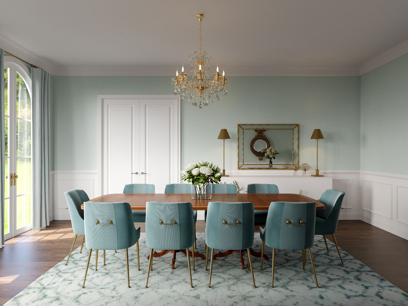 Online Designer Dining Room 3D Model 2