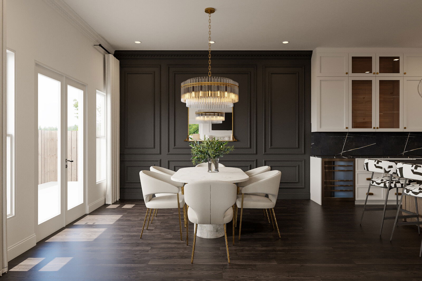 Online Designer Combined Living/Dining 3D Model 4