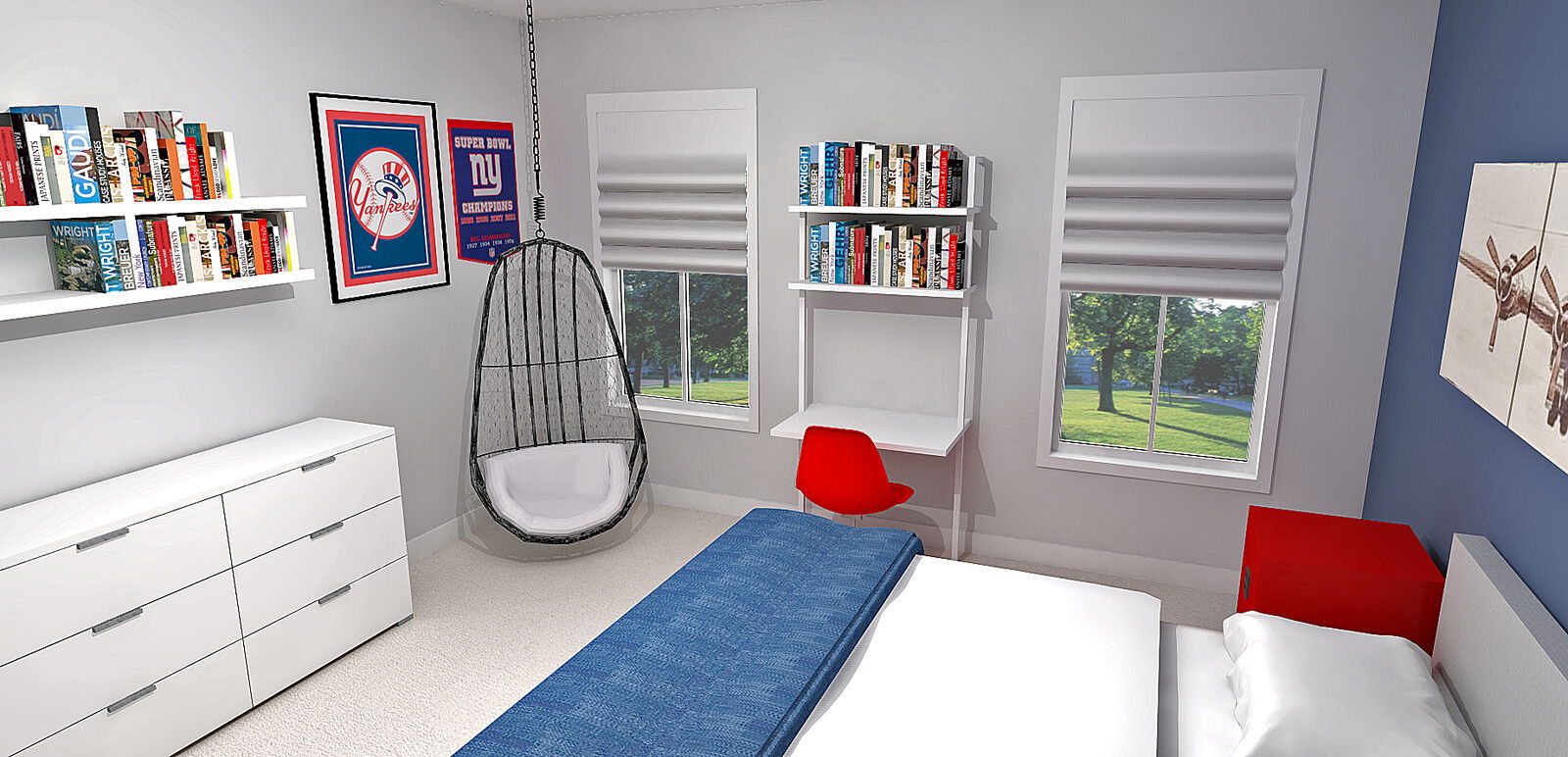 Online Designer Bedroom 3D Model 3