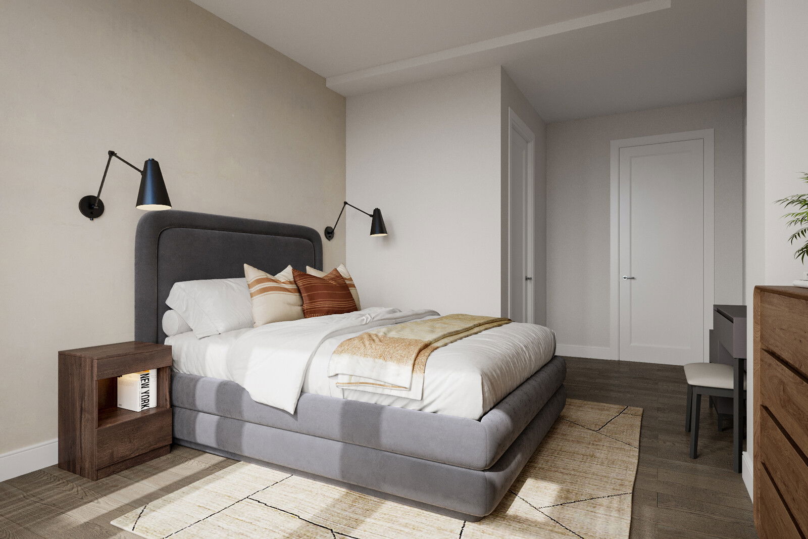 Online Designer Bedroom 3D Model 3