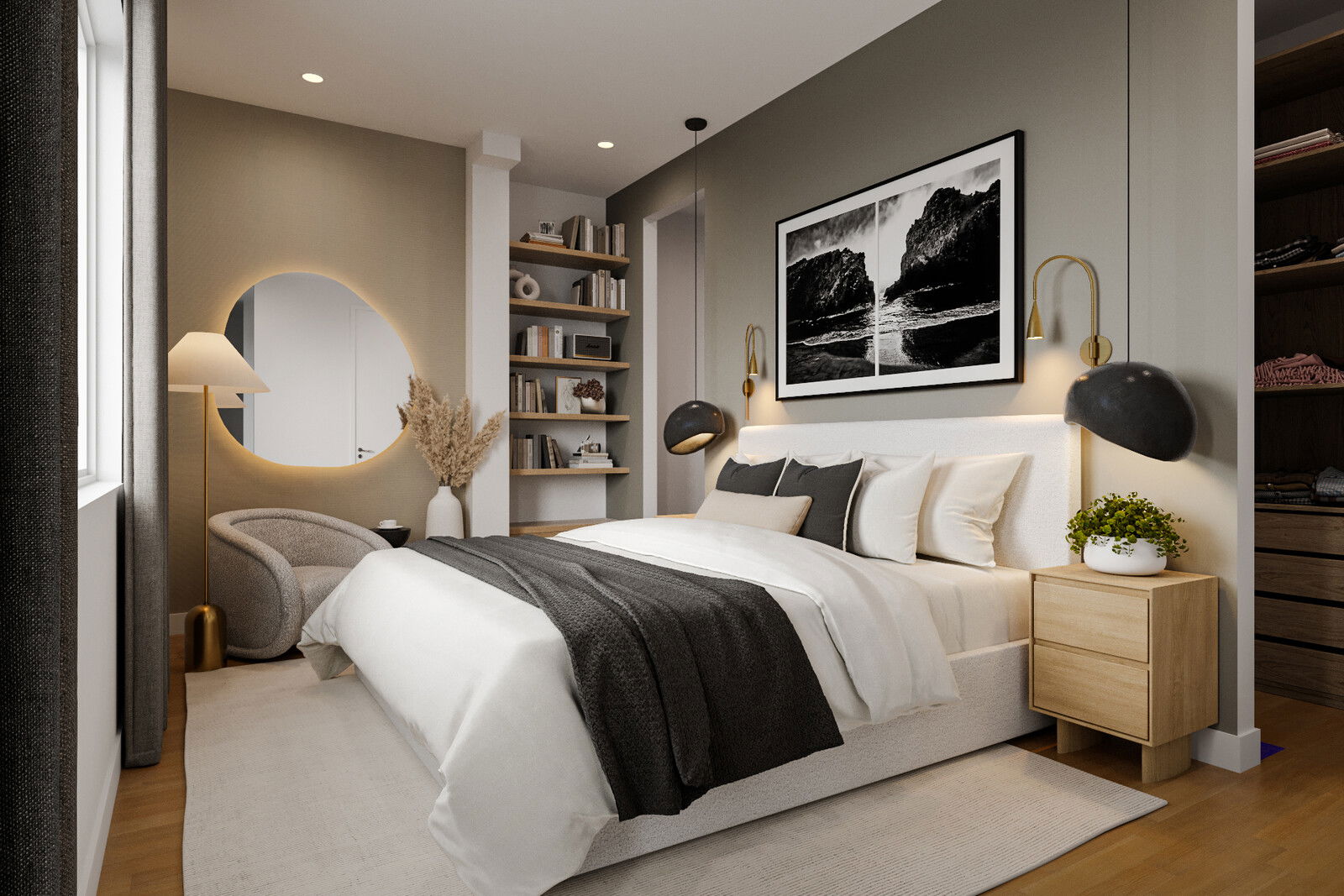 Online Designer Bedroom 3D Model 1