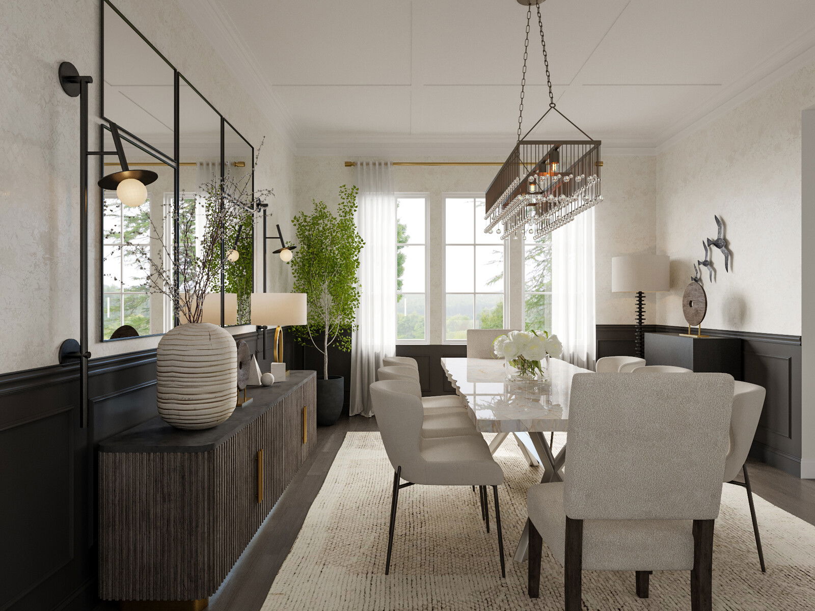 Online Designer Dining Room 3D Model 3
