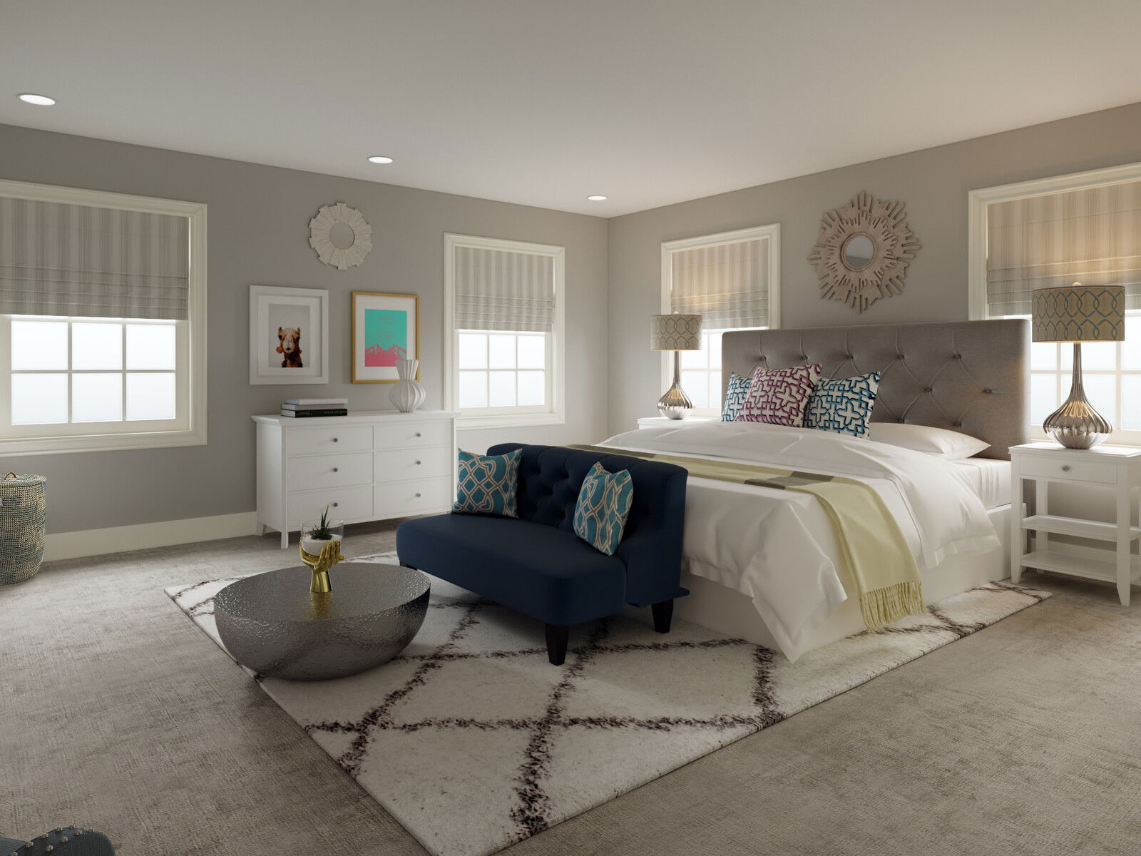 Online Designer Bedroom 3D Model 1