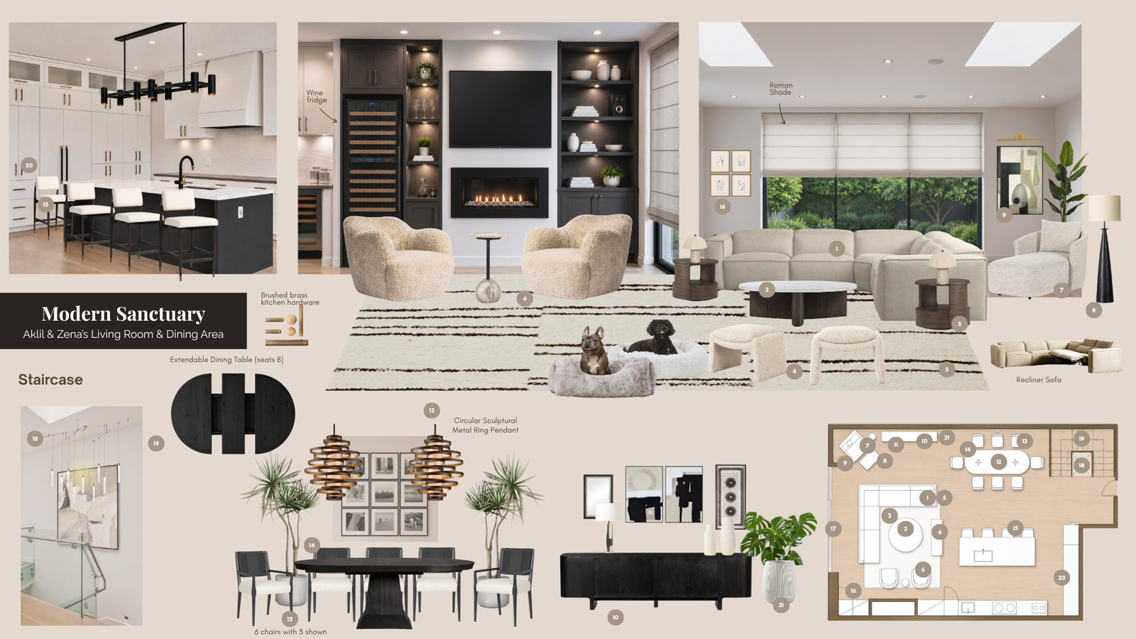 Online Designer Combined Living/Dining Interior Design Ideas