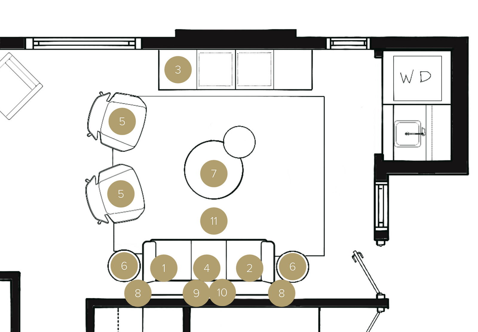 Online Designer Living Room Floorplan