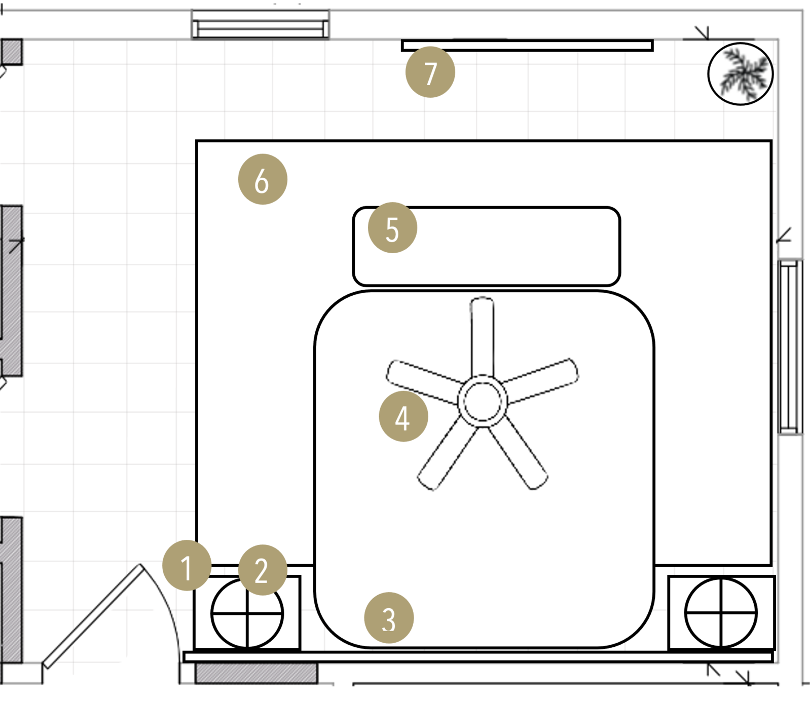 Online Designer Bedroom Floorplan