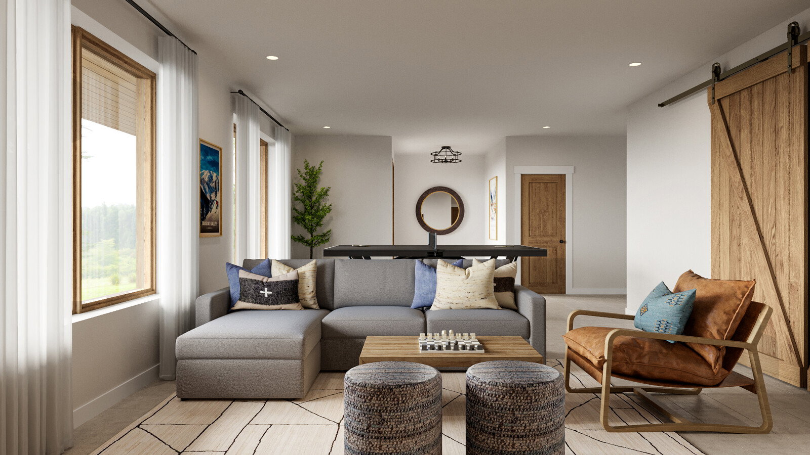 Modern Farmhouse Home Design with Cozy Vibes Rendering thumb