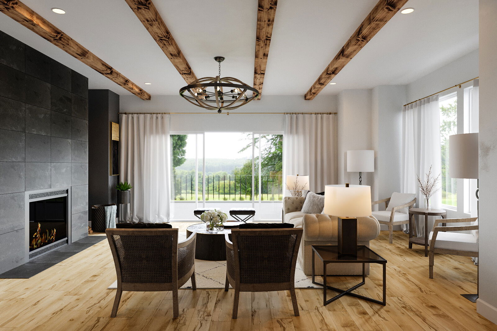 Rustic living room design Modern Rustic Living Room Interior Design