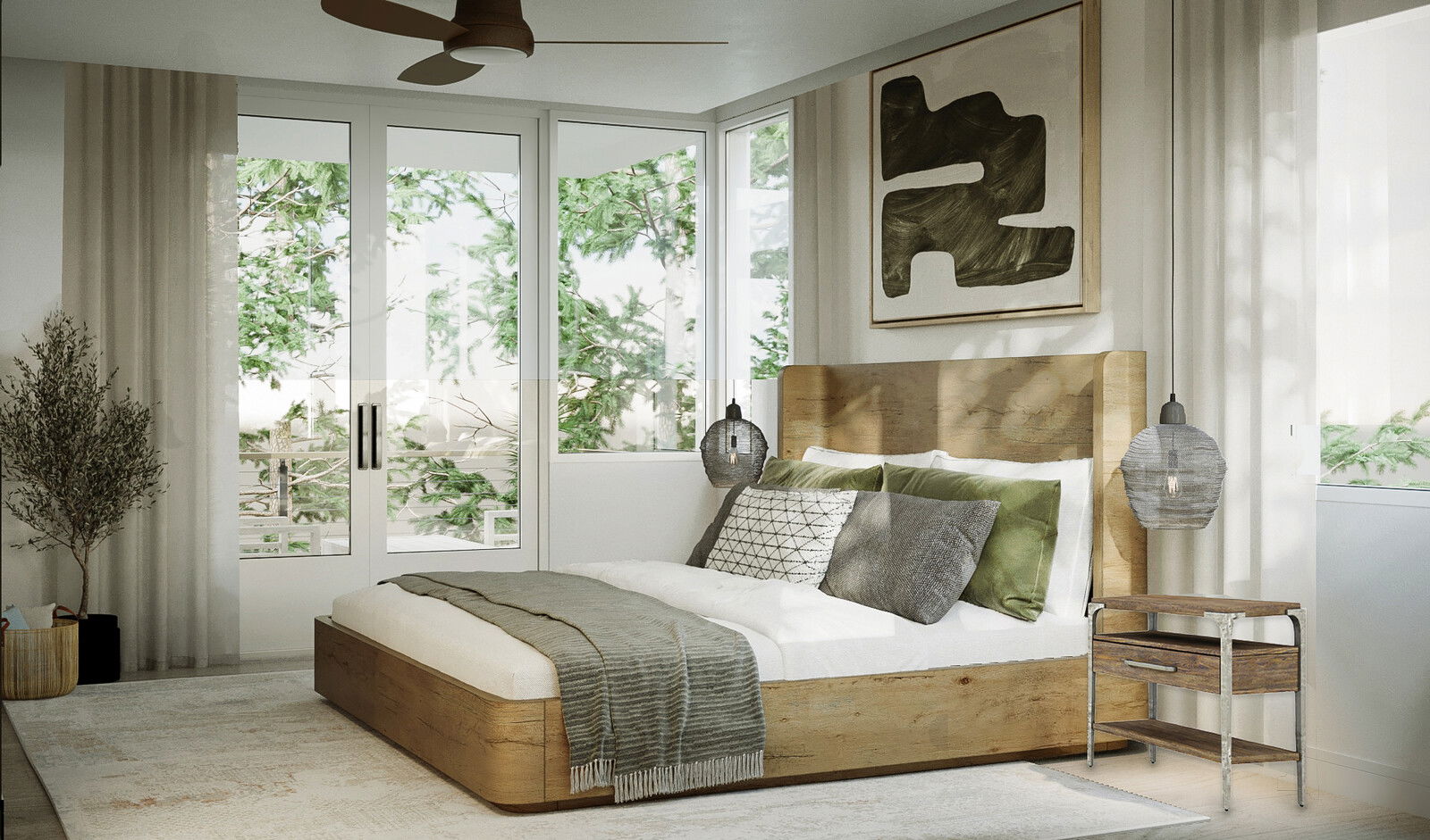 Online Designer Bedroom 3D Model 2