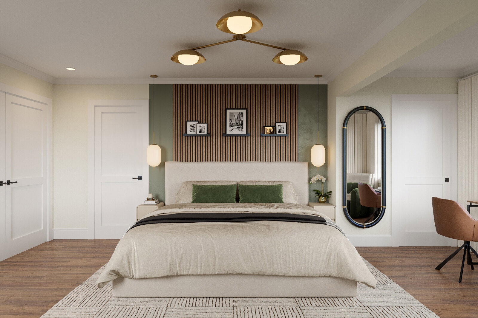 Online Designer Bedroom 3D Model thumbnail3