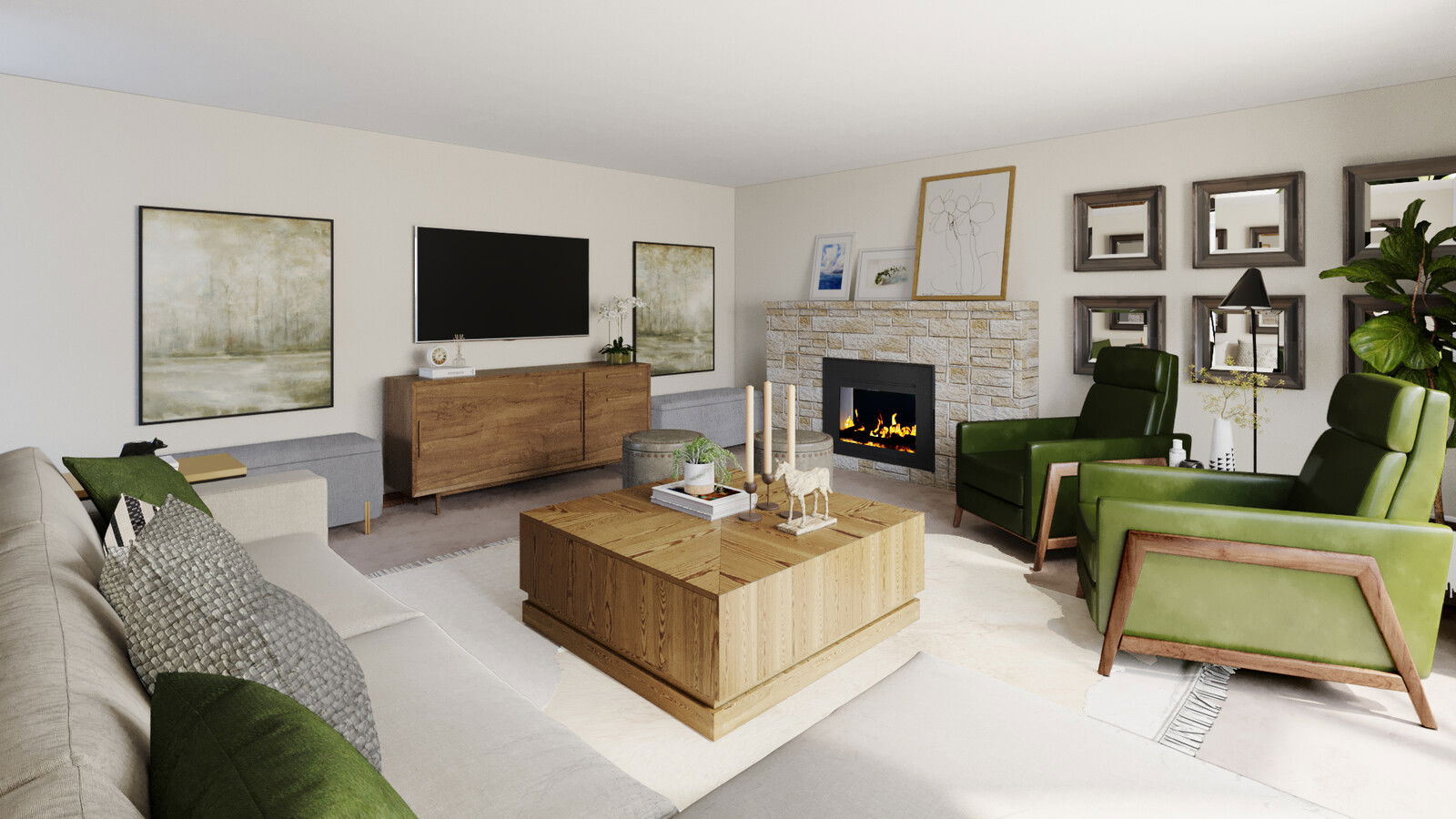 Online Designer Living Room 3D Model 3