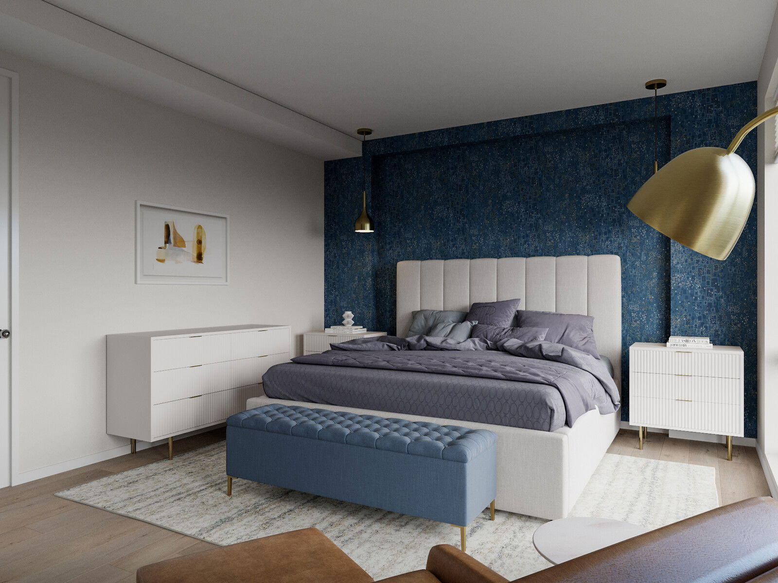 Online Designer Bedroom 3D Model 2